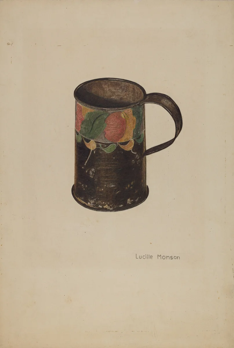 Tin Mug by Lucille Manson, index of american design, 1940