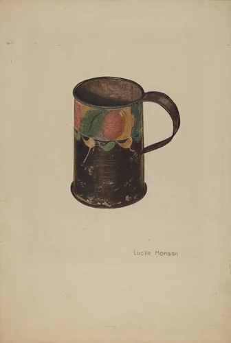 Tin Mug by Lucille Manson, index of american design, 1940