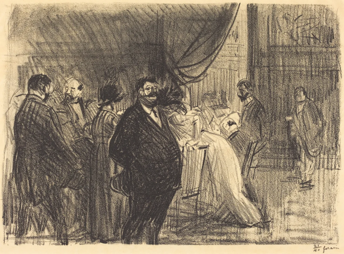 Salle de jeu (Gambling Room) by Jean-Louis Forain, print, 1914