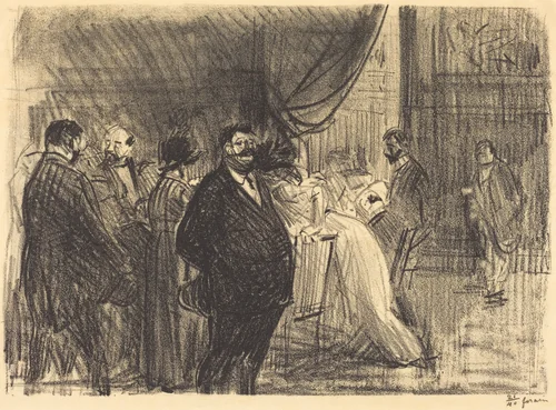Salle de jeu (Gambling Room) by Jean-Louis Forain, print, 1914