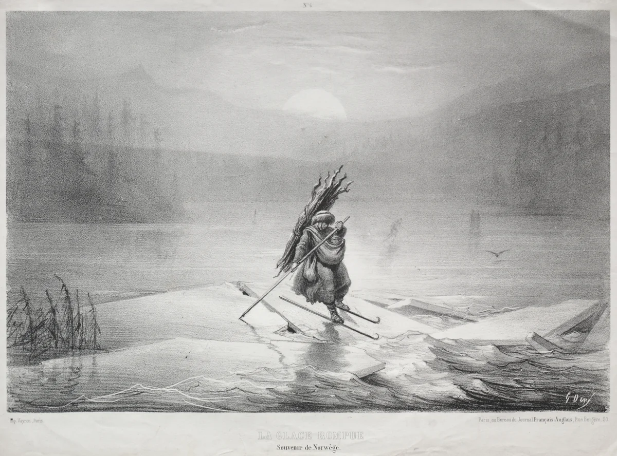 The Breaking Ice, Souvenir of Norway by Gustave Doré, print, 1854-1882