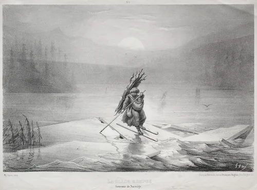 The Breaking Ice, Souvenir of Norway by Gustave Doré, print, 1854-1882