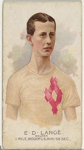 E.D. Lange, Walker, from World's Champions, Series 2 (N29) for Allen & Ginter Cigarettes by Allen & Ginter, print, 1888