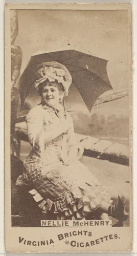 Nellie McHenry, from the Actors and Actresses series (N45, Type 1) for Virginia Brights Cigarettes by Allen & Ginter, photograph, 1885-1891