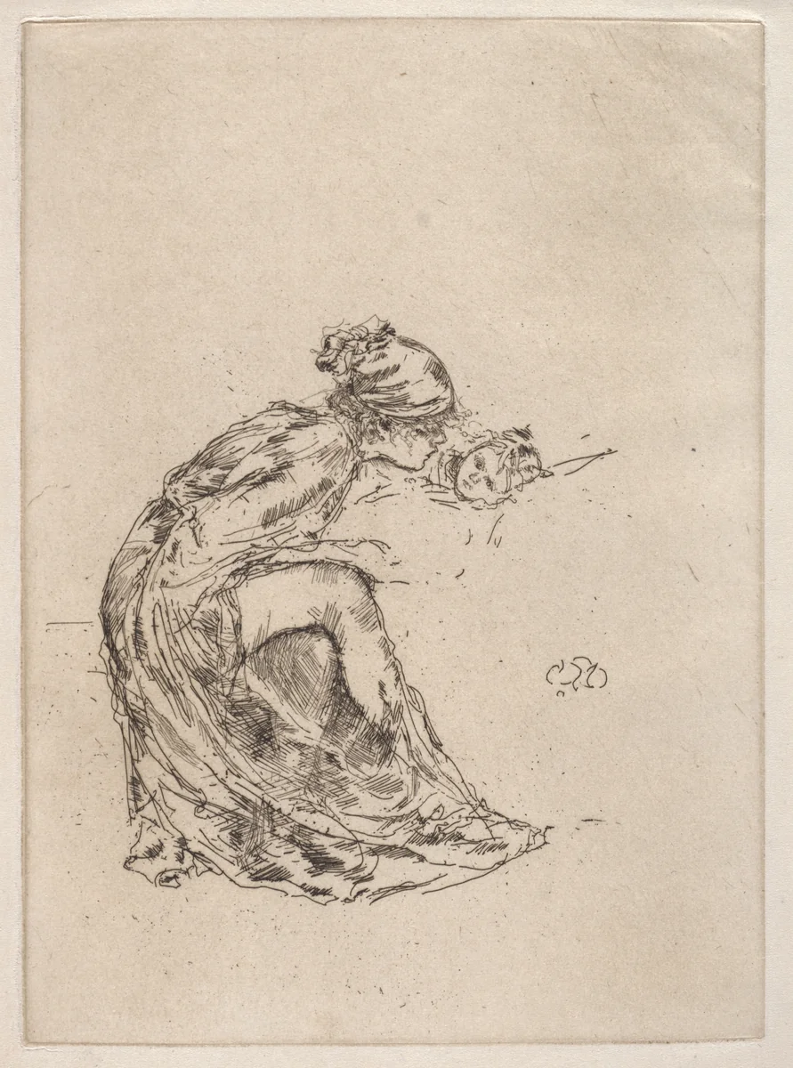 Cameo, No. 1 (Mother and Child) by James McNeill Whistler, print, 1885-1898