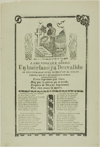 Laments of a Helpless Orphan by Manuel Manilla, print, 1850-1900