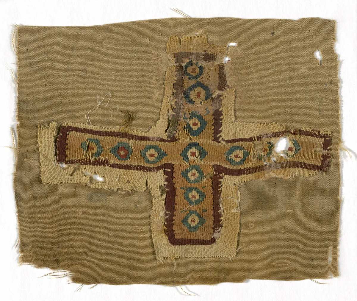 Cross by Coptic Egypt, textile, 401-600