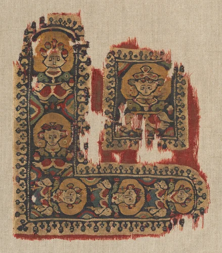 Ornament (Gammadion and Segmentum) from a Tunic by Unknown, textile, 500-599
