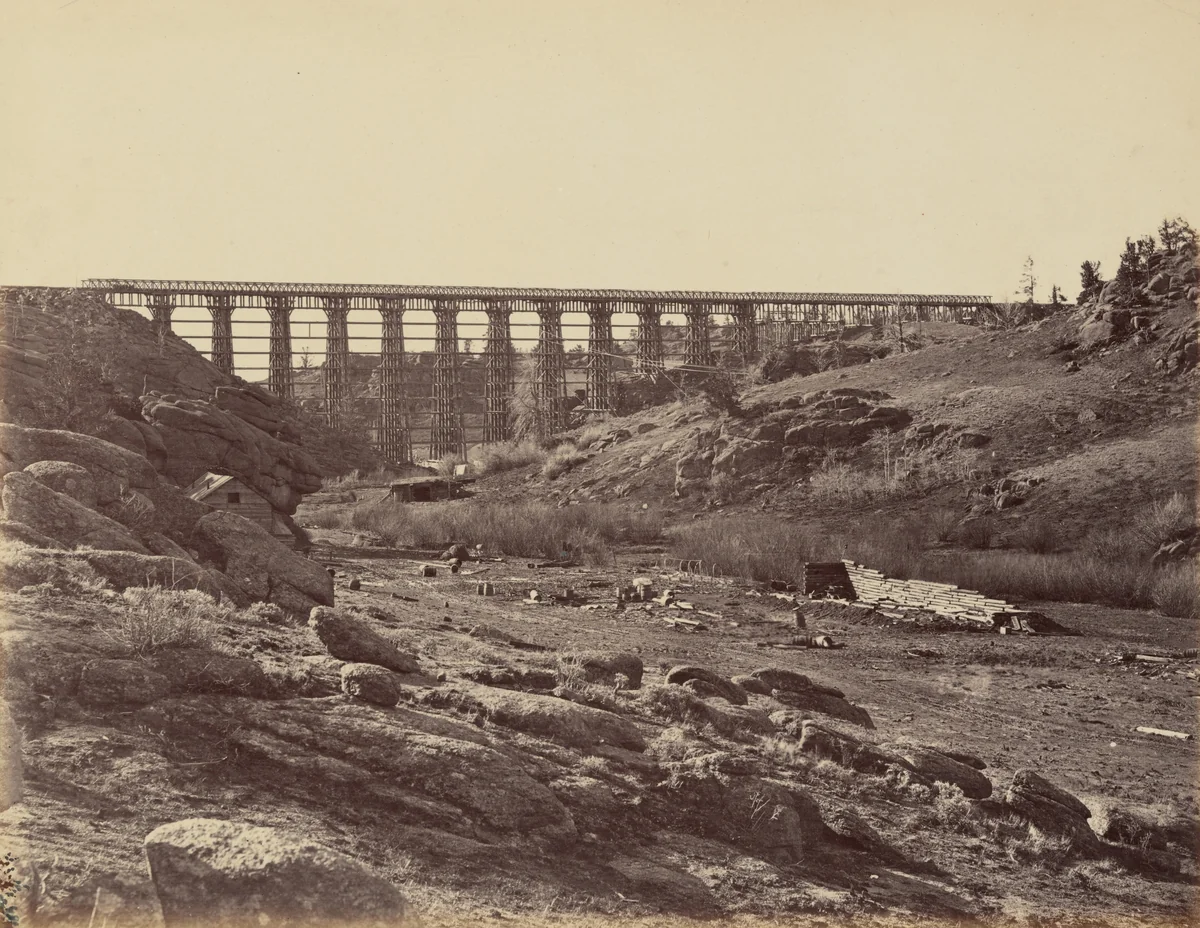 Plate 7. Dale Creek Bridge, General View by Andrew Joseph Russell, photograph, 1869