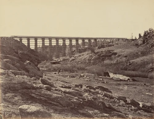 Plate 7. Dale Creek Bridge, General View by Andrew Joseph Russell, photograph, 1869