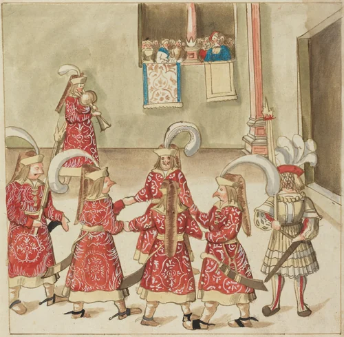 Masquerade by German 16th Century, drawing, 1515
