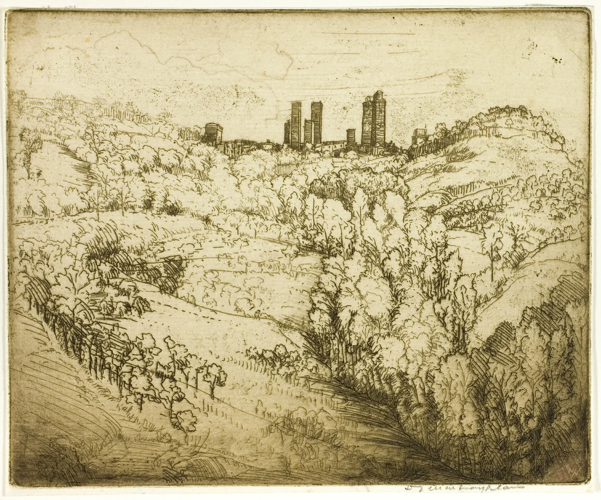 The Hill City by Donald Shaw MacLaughlan, print, 1909