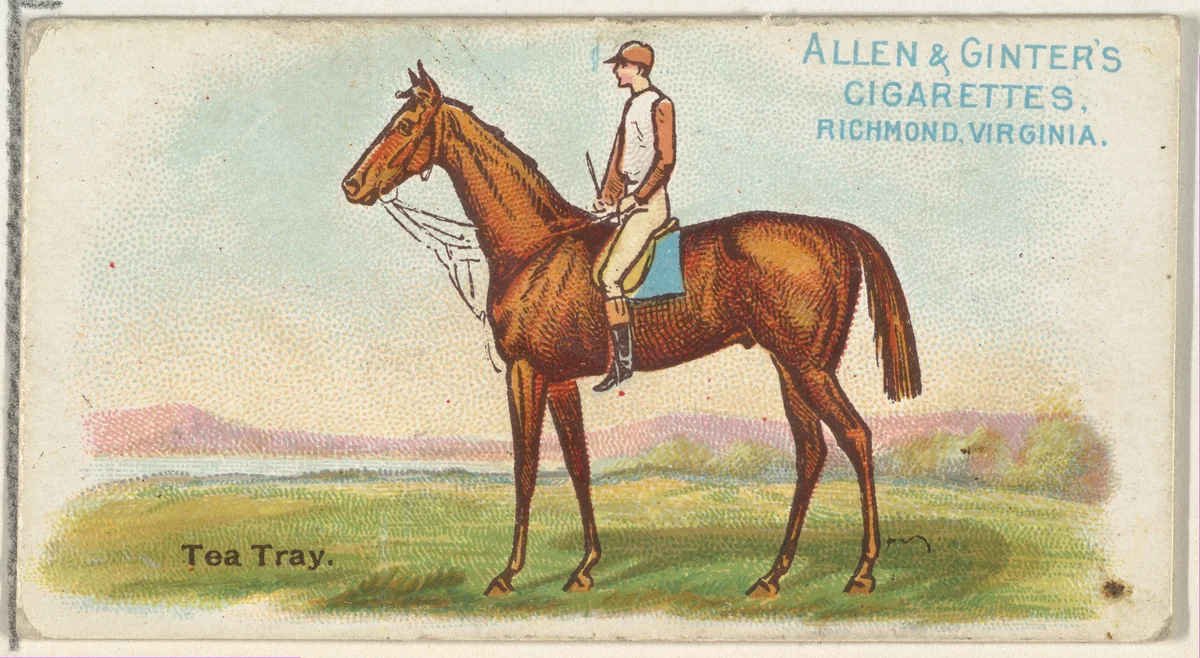 Tea Tray, from The World's Racers series (N32) for Allen & Ginter Cigarettes by Allen & Ginter, print, 1888