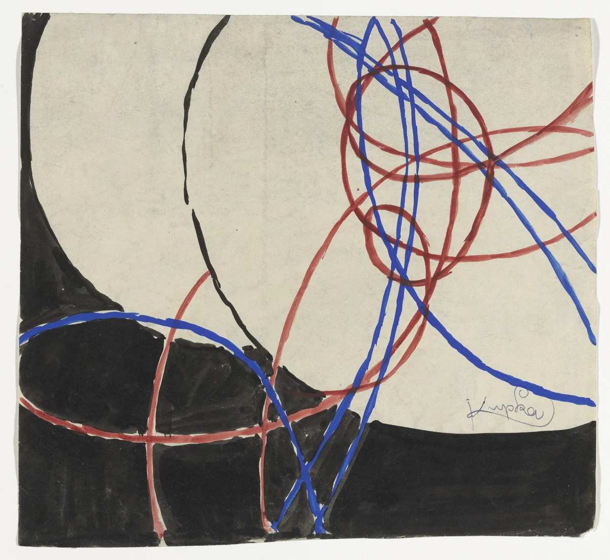 Amorpha: Fugue in Two Colors by František Kupka, drawing, 1912