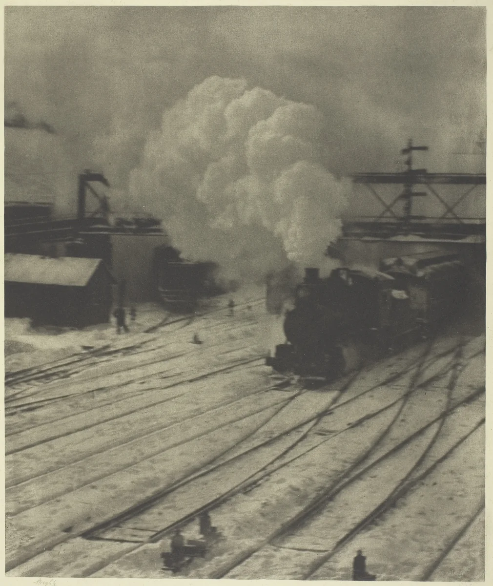 The Railroad Yard, Winter by Alfred Stieglitz, print, 1903