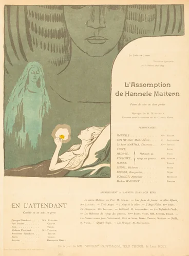 L'Assomption de Hannele Mattern; En l'attendant by Paul Sérusier, print, 1894
