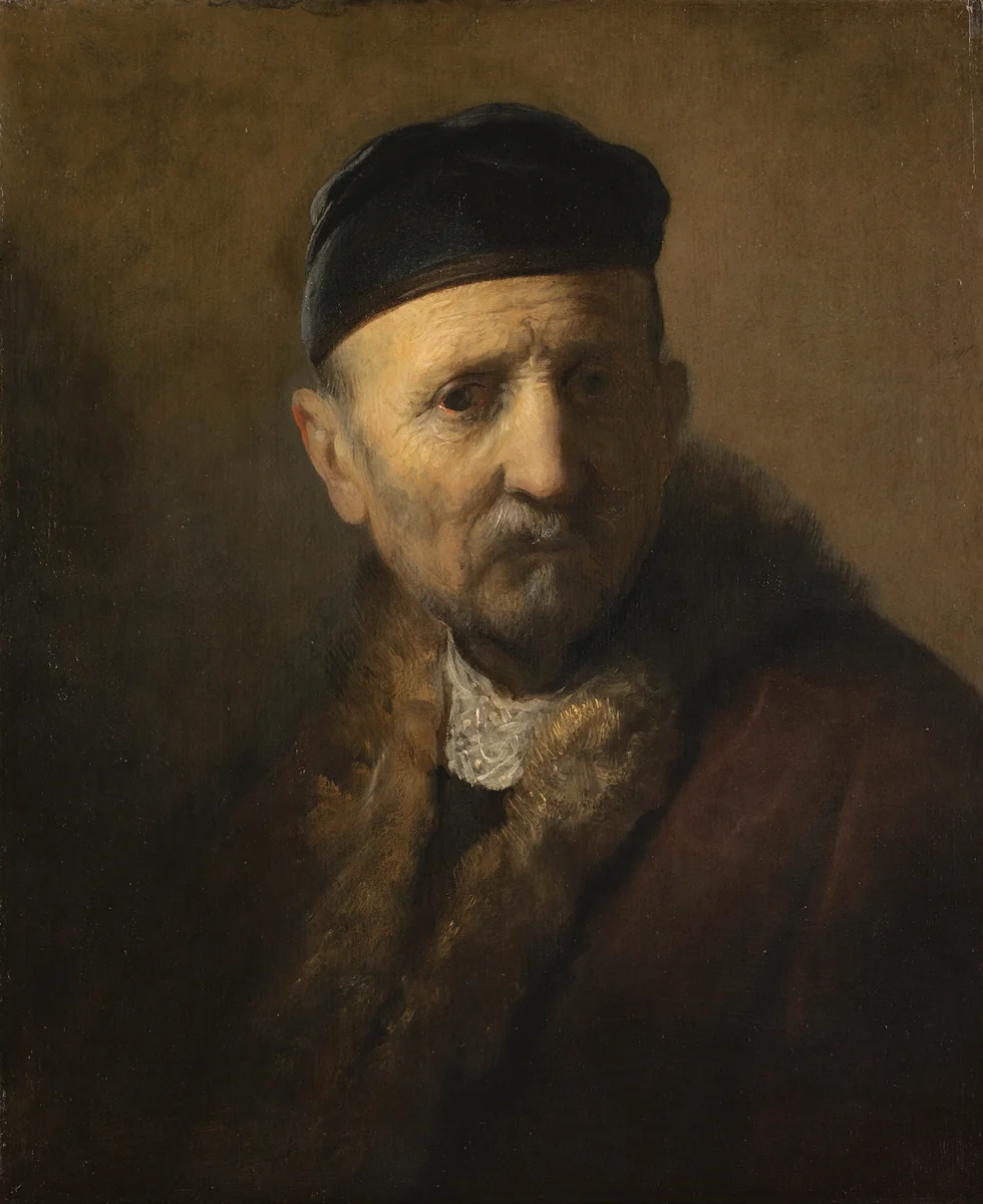 'Tronie' of an Old Man by Rembrandt van Rijn, painting, 1630