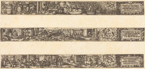 Three Months by Franz Brun, print, 1584
