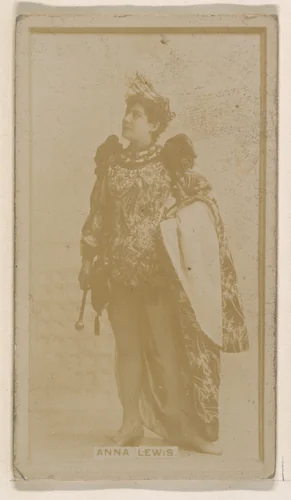 Anna Lewis, from the Actresses series (N245) issued by Kinney Brothers to promote Sweet Caporal Cigarettes by Kinney Brothers Tobacco Company, photograph, 1890
