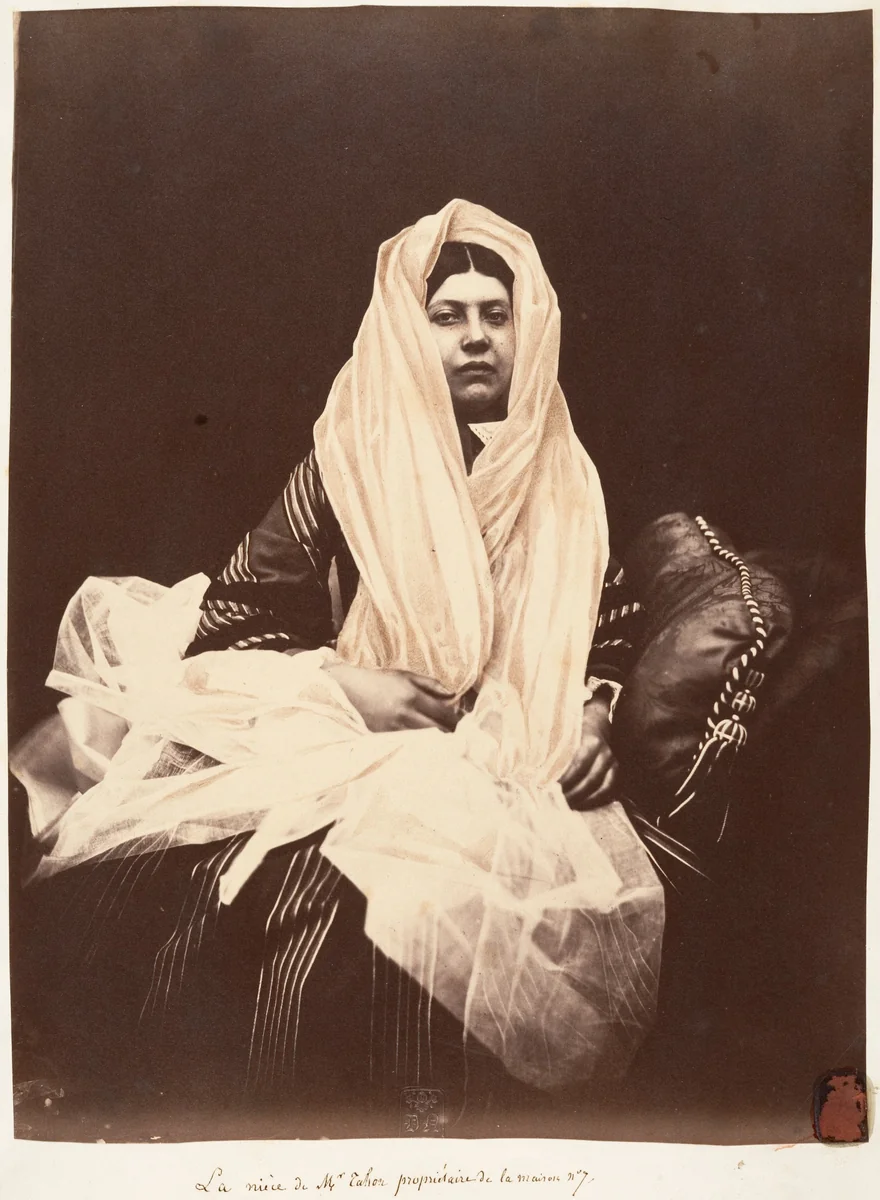 La nièce de Mr. Tahon propriétaire de la maison n° 7 by Louis Pierre Théophile Dubois de Nehaut, photograph, 1854-1856