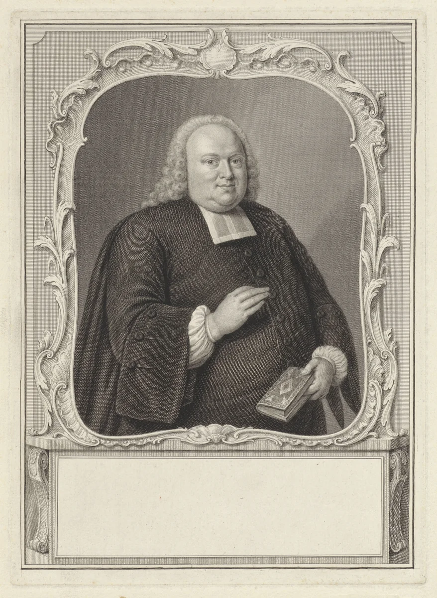 Portret van Johannes van Marle by Pieter Tanjé, print, 1755