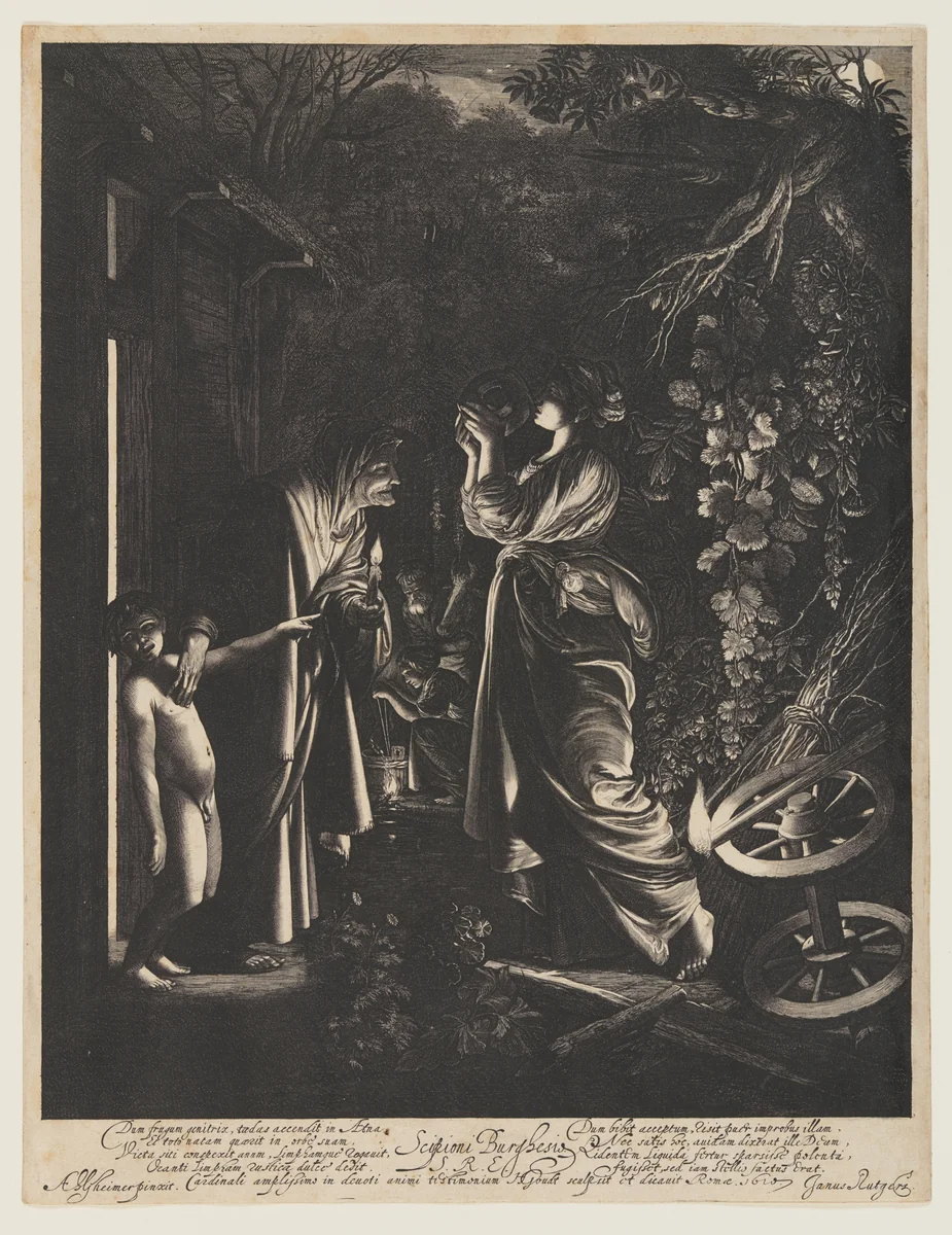The Mocking of Ceres by Hendrick Goudt, print, 1610