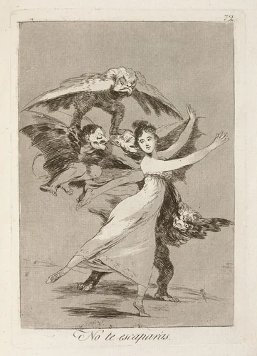 No te escaparas (You Will Not Escape) by Francisco Goya, print, 1799