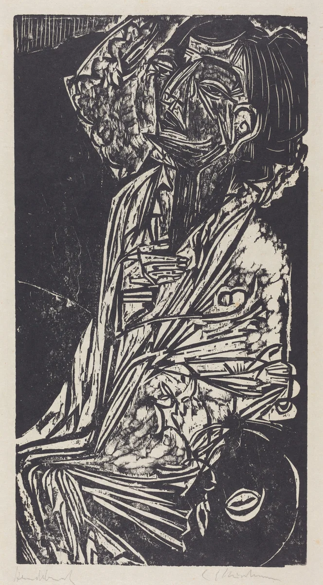 The Wife of Professor Goldstein by Ernst Ludwig Kirchner, print, 1916