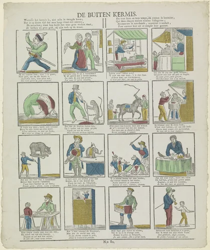 De buitenkermis by Philippus Jacobus Brepols, print, 1800-1833