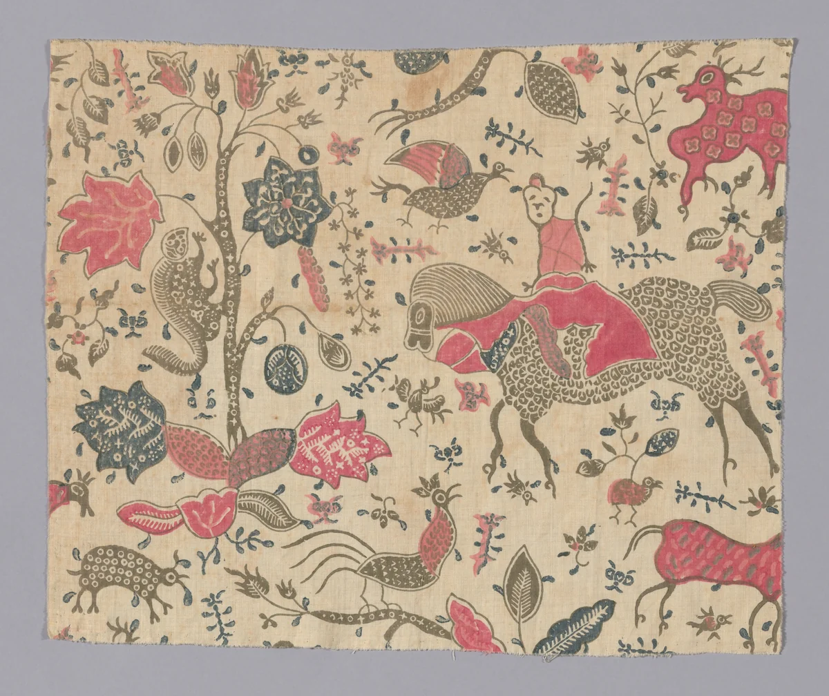 Panel by India, textile, 1801-1900