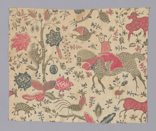 Panel by India, textile, 1801-1900