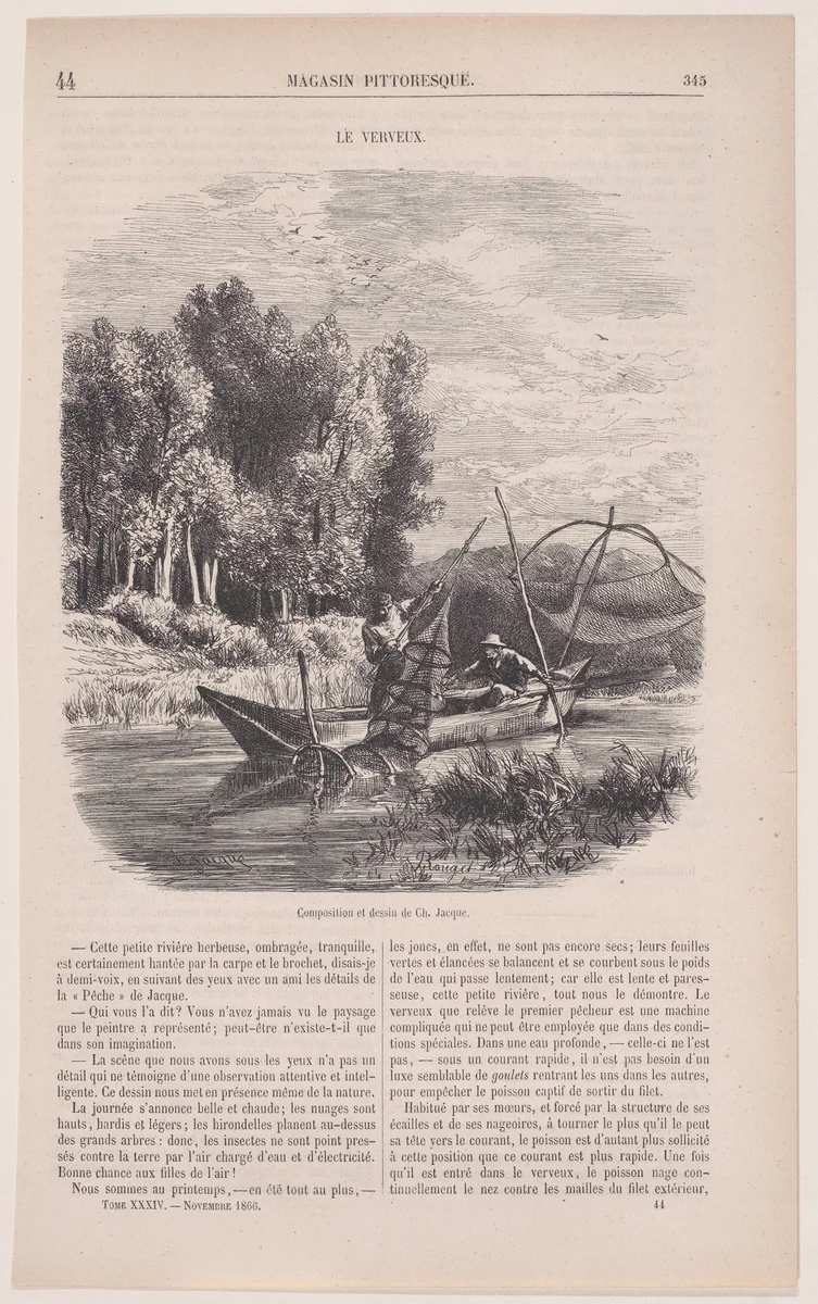 Le Verveux, from "Le Magasin Pittoresque" by Charles Jacque, print, 1848-1864