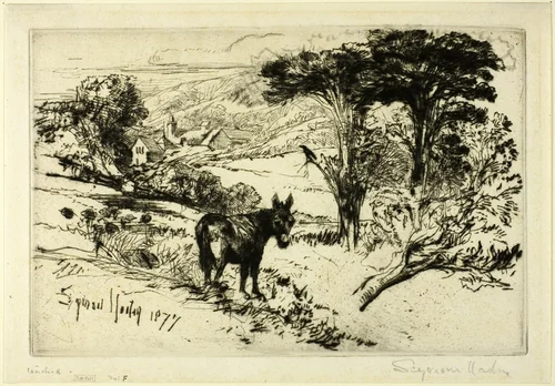 Challow Farm by Francis Seymour-Haden, print, 1872-1882