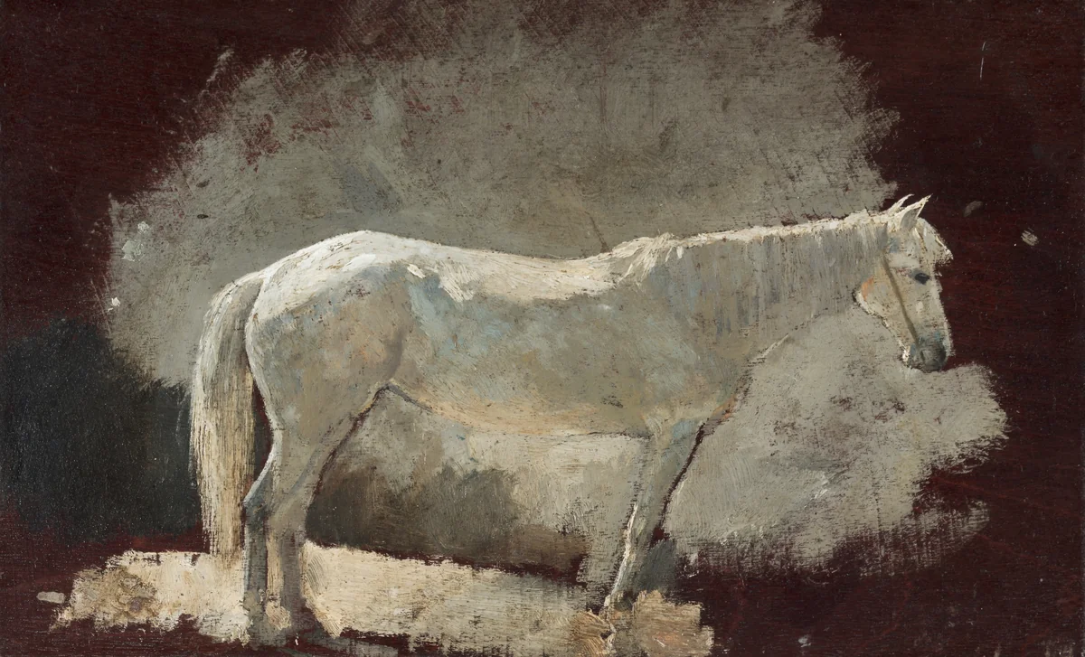 White Mare by Winslow Homer, painting, 1863-1873