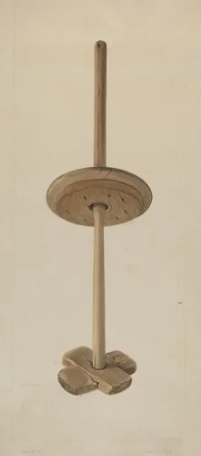 Dasher for Butter Churn by Clyde L. Cheney, index of american design, 1935-1942