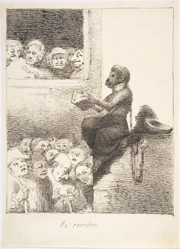 Ex Cathedra (Ex Catedra) by Leonardo Alenza, drawing, 1807-1845