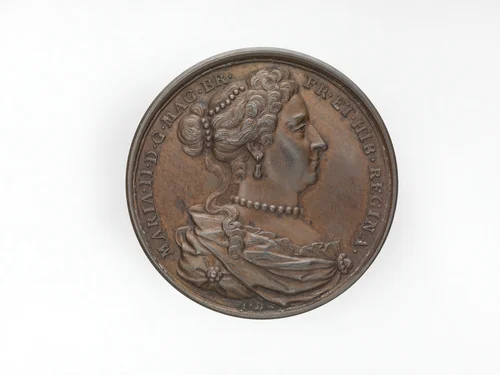 Mary II, from the English Monarchs series by Jean Dassier, metalwork, 1731-1732