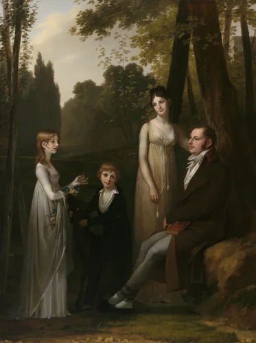 Portrait of Rutger Jan Schimmelpenninck and Catharina Nahuys with their Children by Pierre Prud'hon, painting, 1801-1802