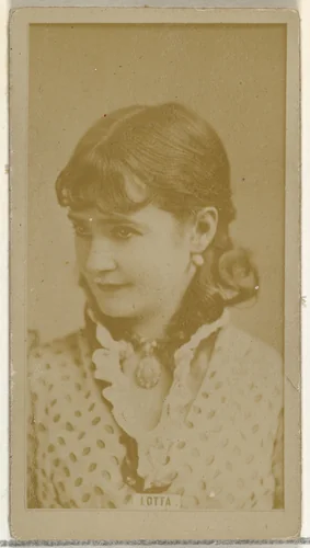 Lotta, from the Actors and Actresses series (N145-8) issued by Duke Sons & Co. to promote Duke Cigarettes by W. Duke, Sons & Co., photograph, 1890-1895