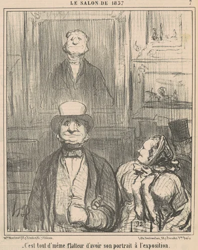 C'est tout d'même flatteur d'avoir ... by Honoré Daumier, print, 1857