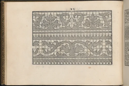 La Vera Perfettione del Disegno di varie sorti di recami, page 20 (verso) by Giovanni Ostaus, book, 1567