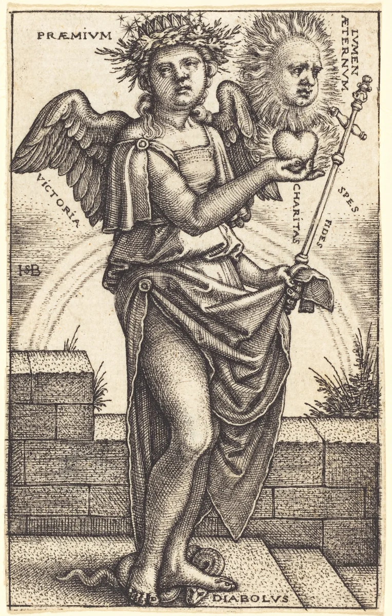 Allegory of Christianity by Sebald Beham, print, 1540-1549