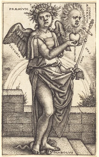 Allegory of Christianity by Sebald Beham, print, 1540-1549