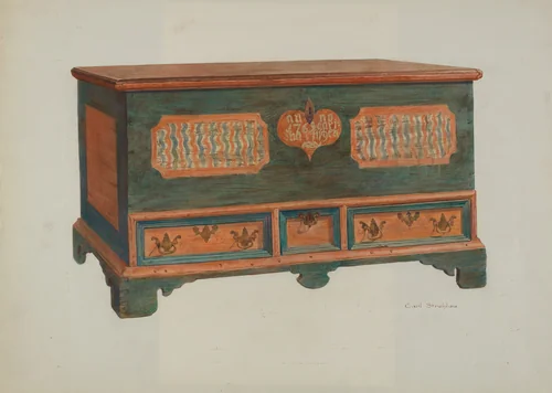 Pa. German Chest by Carl Strehlau, index of american design, 1940