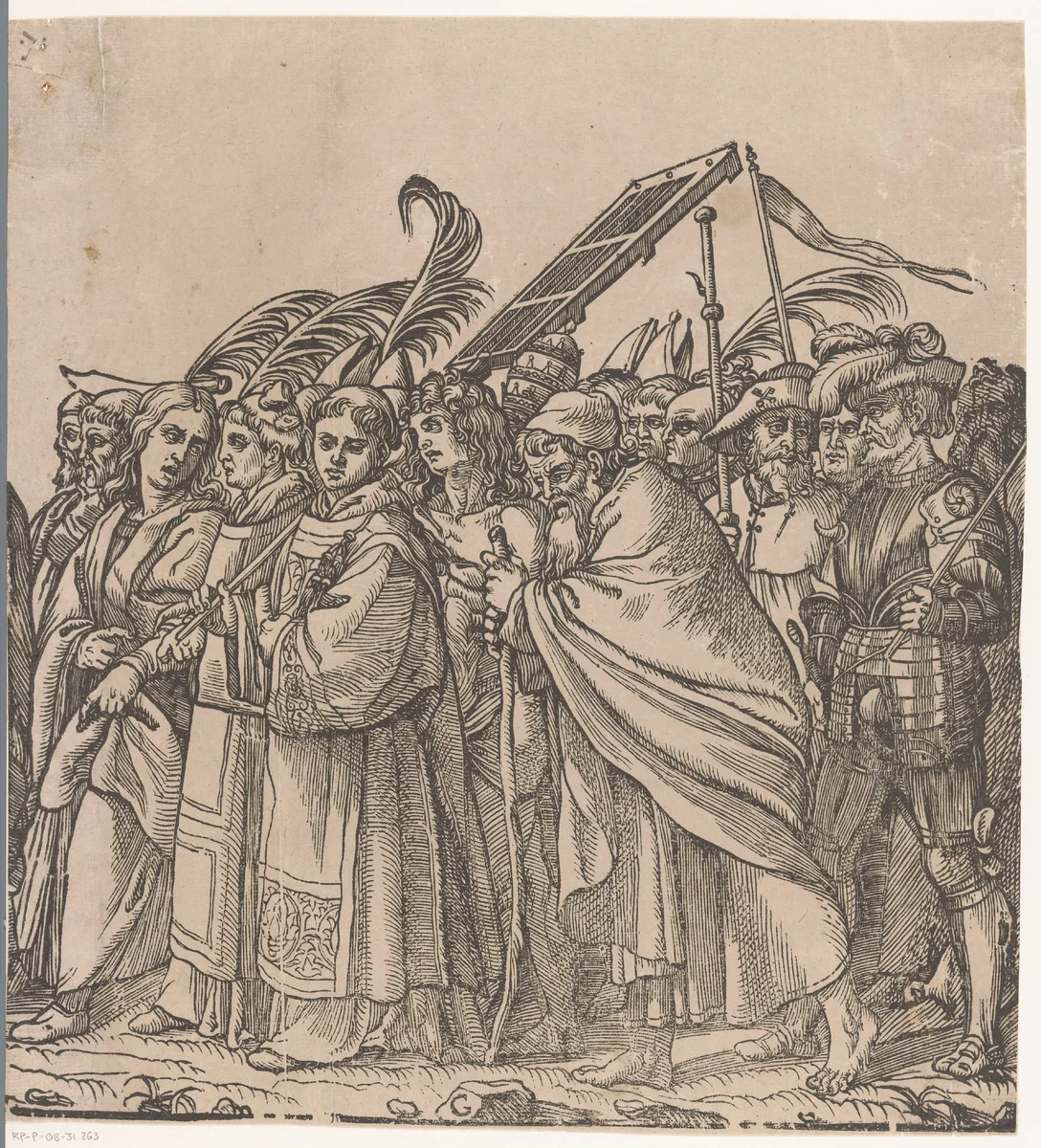 Triomf van Christus (zevende deel) by Andrea Andreani, print, 1568-1629