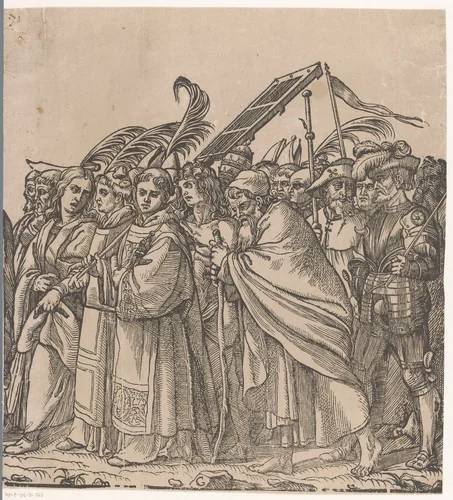 Triomf van Christus (zevende deel) by Andrea Andreani, print, 1568-1629