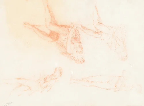 Studies for "The Wise and Foolish Virgins" [recto] by William Blake Richmond, drawing, 1880