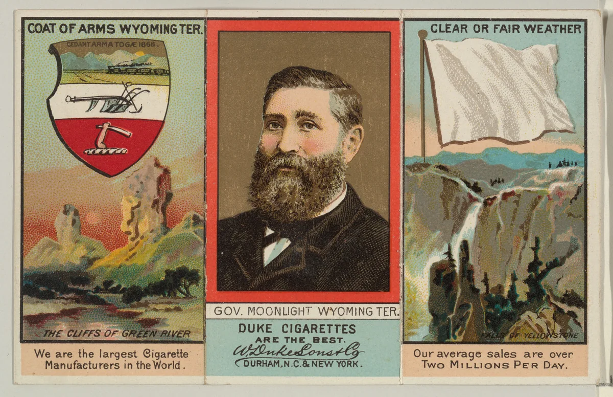 Governor Moonlight, Wyoming Territory, from "Governors, Arms, Etc." series (N133-2), issued by Duke Sons & Co. by W. Duke, Sons & Co., print, 1885-1892