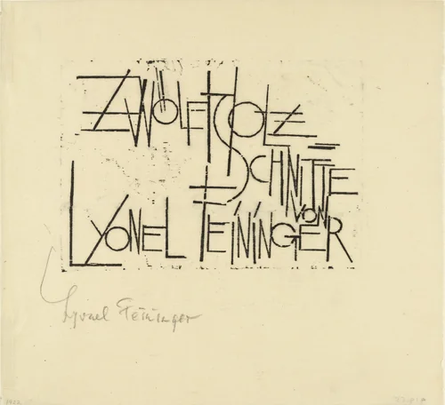Title page (Titelblatt) from the portfolio Twelve Woodcuts by Lyonel Feininger (Zwölf Holzschnitte von Lyonel Feininger) by Lyonel Feininger, print, 1920