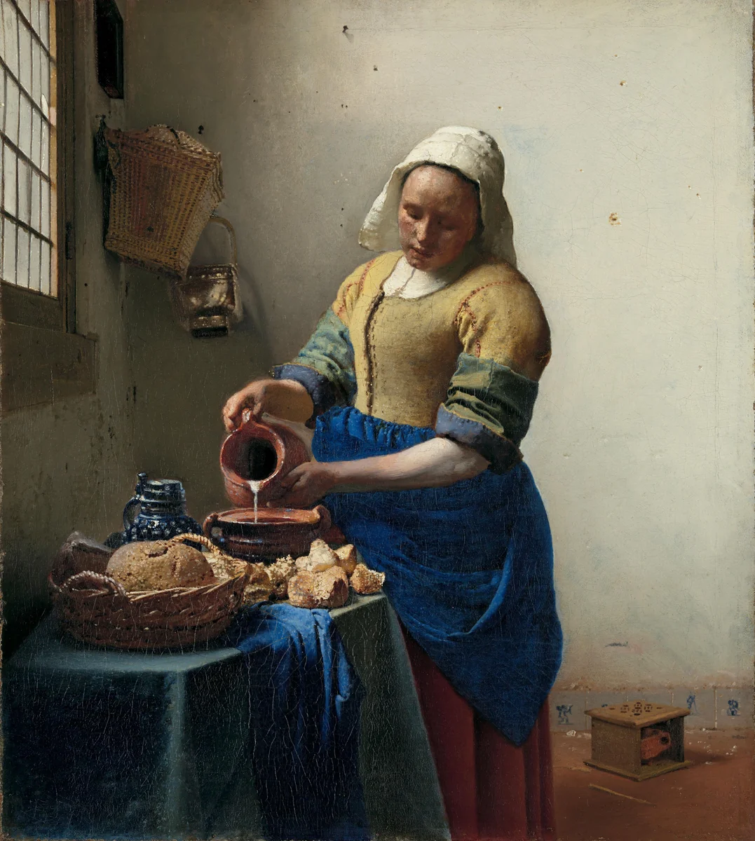 The Milkmaid by Johannes Vermeer, painting, 1660